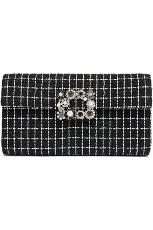 Roger Vivier Envelope Flower Buckle Clutch