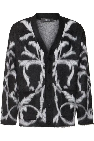 VERSACE Barocco Wool Blend Cardigan