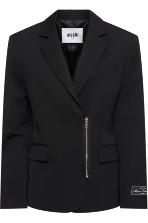 Msgm Wool Blend Jacket W/ Zip
