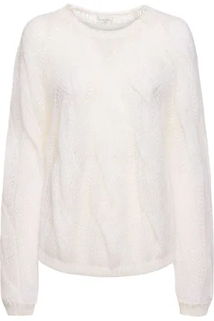 FORTE FORTE Mohair Blend Cable Knit Sweater