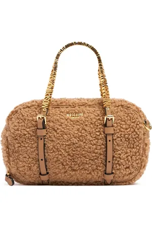 Moschino Mini Soft Lettering Shearling Bag