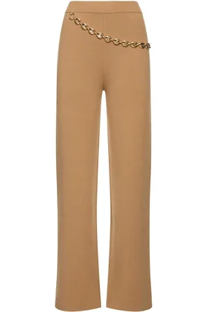 Paco rabanne Wool & Cashmere Knit Pants W/chain