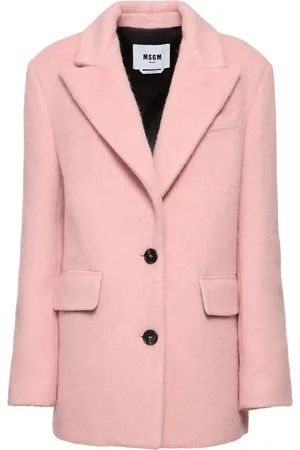 Msgm Single Breast Wool Blend Short Coat