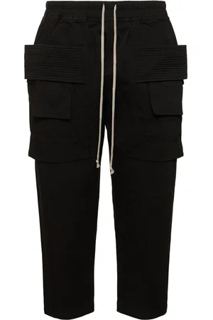 Rick Owens Creatch Cropped Drawstring Cargo Pants