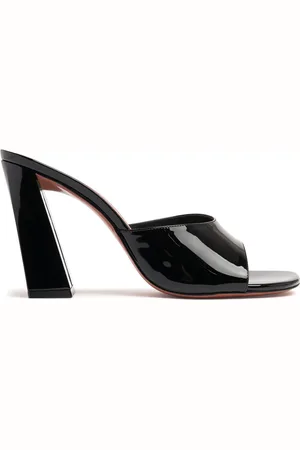 Amina Muaddi 95mm Brigitte Patent Leather Mules