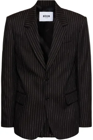 Msgm Pinstripe Wool Jacket