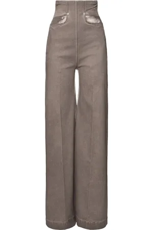 Rick Owens Dirt Cooper High Rise Denim Wide Jeans