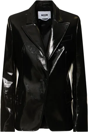 Msgm Single Breast Patent Jacket