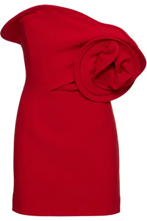 MAGDA BUTRYM Strapless Wool Blend Mini Dress