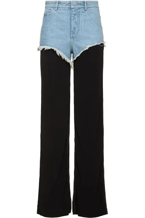 CHRISTOPHER ESBER Layered Denim & Jersey Pants