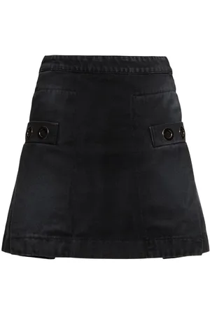 Msgm Embellished Denim Mini Skirt