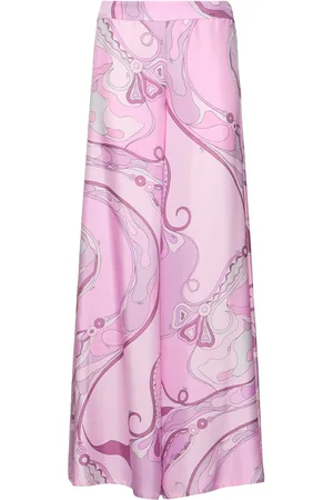 Puccini Printed Silk Twill Palazzo Pants