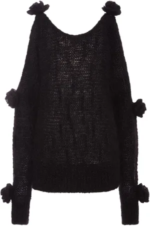BLUMARINE Knit Sweater W/ Cut Out Sleeves