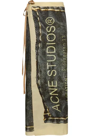 Acne Studios Printed Cotton Wrap Skirt