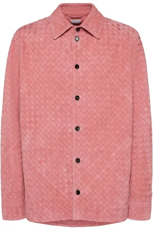 Bottega Veneta Intrecciato Suede Leather Shirt