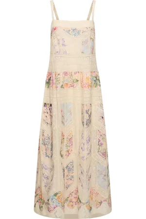 ZIMMERMANN Halliday Cotton & Lace Midi Dress