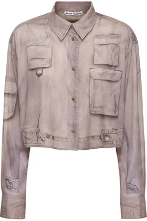 Acne Studios Cotton Voile Crop Cargo Shirt