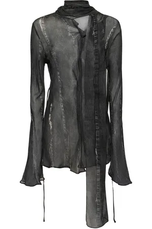 Acne Studios Viscose Crepe Shirt W/scarf