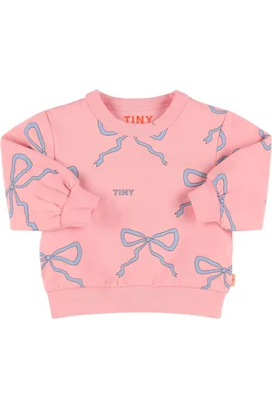 Tiny Cottons Bow Print Cotton Crewneck Sweatshirt