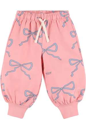 Tiny Cottons Bow Print Cotton Blend Sweatpants