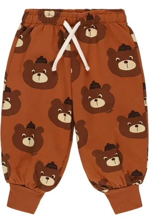 Tiny Cottons Bear Print Cotton Blend Sweatpants