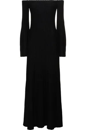 GABRIELA HEARST Menil Wool Blend Rib Knit Midi Dress