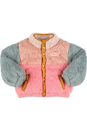 Tiny Cottons Color Block Poly Sherpa Jacket