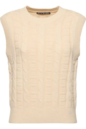 Acne Studios Kreen Cotton Blend Cable Knit Vest
