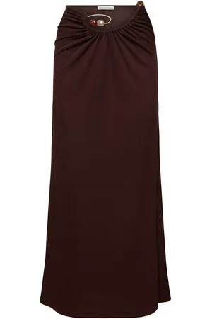 CHRISTOPHER ESBER Spiral Crystal Compact Tech Long Skirt