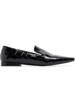 Loulou Studio 10mm Mona Embossed Leather Loafers