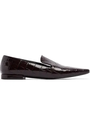 Loulou Studio 10mm Mona Embossed Leather Loafers