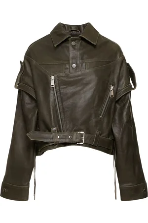 Manokhi Vintage Oversize Leather Jacket