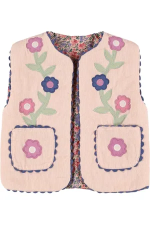 Louise Misha Embroidered Cotton Corduroy Vest