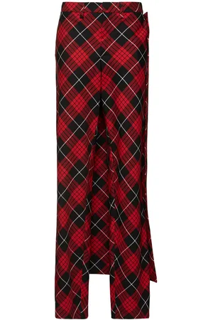 Jean Paul Gaultier Tartan Pants W/ Long Skirt Panel
