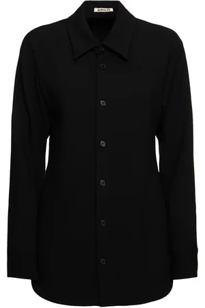 Auralee Tense Double Wool Blend Cloth Long Shirt