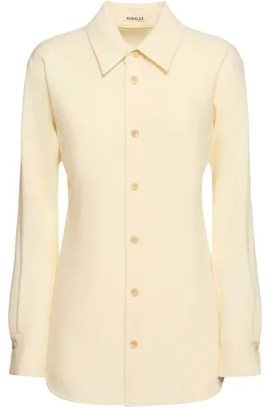 Auralee Tense Double Wool Blend Cloth Long Shirt