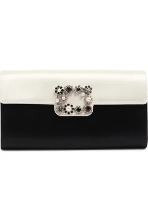 Roger Vivier Envelope Flower Buckle Clutch