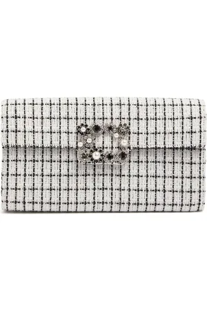 Roger Vivier Envelope Flower Buckle Clutch