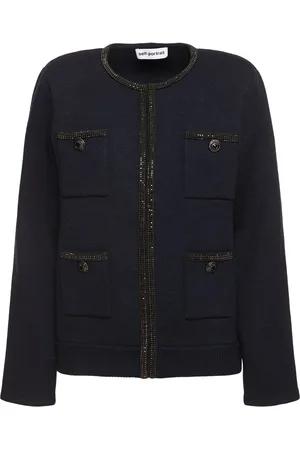 Self-Portrait Embellished Knit Cardigan Jacket