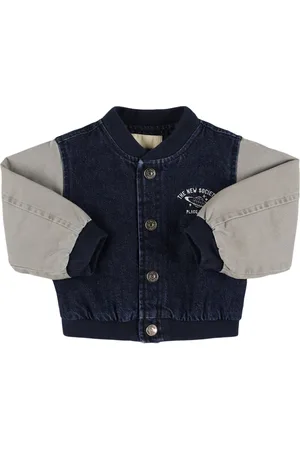 The New Society Cotton Denim Bomber Jacket