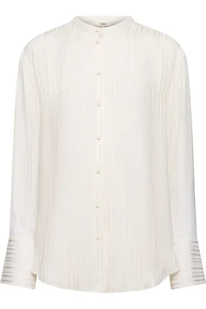 Chloé Silk Blend Long Sleeve Shirt