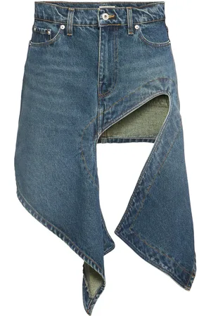 Y / PROJECT Denim Asymmetric Mini Skirt