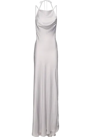 Y / PROJECT Draped Satin Long Dress
