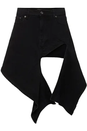 Y / PROJECT Asymmetric Denim Mini Skirt