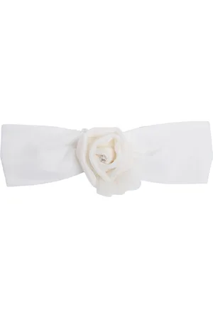 MONNALISA Cotton Headband W/ Flower Appliqué