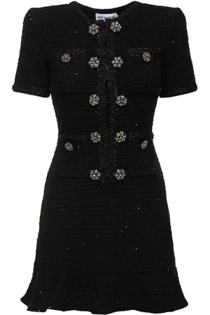 Self-Portrait Embellished Knit Mini Dress
