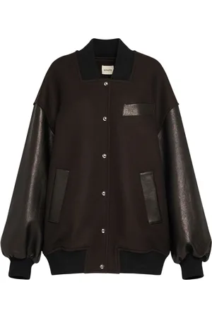 Khaite Spencer Wool Blend Bomber W/leather