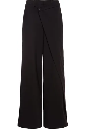GIUSEPPE DI MORABITO Asymmetric Wool Blend Wide Pants