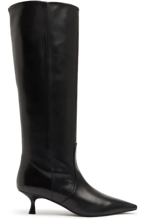 Stuart Weitzman 50mm Naomi Lacquered Nappa Boots