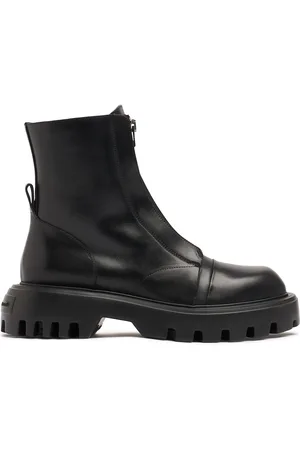 MATTIA CAPEZZANI Zipped Leather Ankle Boots